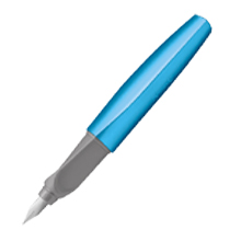 M&G Ergonomic Fountain <b>Pens</b> Pure Blue Super Soft Ergonomic Rubber Grip School Student Kids Fountain <b>Pen</b> - Product Image 3