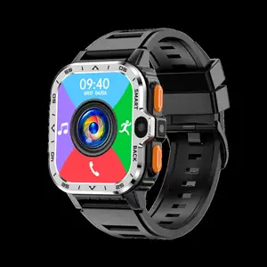 M JUNIU jam tangan cerdas Android pria, arloji cerdas layar 2.03 inci 4GB + 64GB Monitor denyut jantung dengan kamera ganda, WiFi GPS 4g