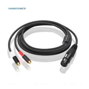 Câble audio pour microphone 3 cœurs <span class=keywords><strong>XLR</strong></span> mâle vers 2 <span class=keywords><strong>RCA</strong></span> femelle 1 vers 2, 0,3 m - Product Image 3