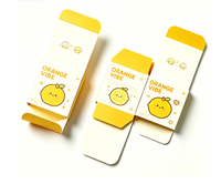 Boîtes à cartes pliables vierges avec logo personnalisé et impression artistique pour emballages de gloss à lèvres, boucles d'oreilles, artisanat fait main, petits cadeaux