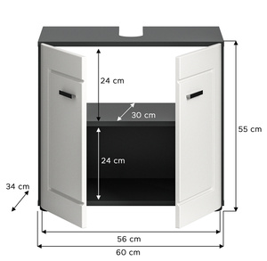 Set di mobili da bagno in quattro pezzi con Design tedesco per lavello da bagno X2TA2B03 - Product Image 5