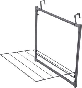 High Quality Folding Balcony <b>Clothes</b> Drying <b>Rack</b> Hanging Laundry <b>Rack</b> Over the Door <b>Rack</b> Hanger with 4 Hooks - Product Image 5