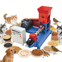 Extrudeuse multifonctionnelle pour aliments pour animaux de compagnie, une machine pour l'alimentation des poissons avec des moules interchangeables, 220V/380V, capacité de 40-60 kg/h