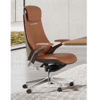 Chaise de bureau exécutive moderne en cuir PU avec fonction pivotante, design confortable pour usage domestique ou professionnel, base en métal