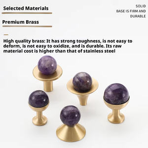 Style nordique pierre naturelle laiton monotrou poignée de porte pour cuisine maison <span class=keywords><strong>armoire</strong></span> <span class=keywords><strong>à</strong></span> vin chambre salon Villa petite chaussure - Product Image 2