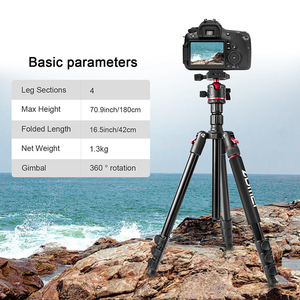 Zomei Q173 – trépied professionnel en alliage d'aluminium, monopode, support à tête sphérique, pour appareil photo reflex numérique et projecteur, photographie, statif - Product Image 2