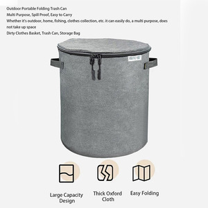 Organizzatore Pieghevole in Poliestere per Tappetini da Gioco con Borsa e Cesto per Stanza dei Bambini e Asilo Nido Grigio - Product Image 5