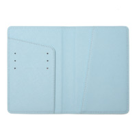 Porte-passeport élégant en cuir PU Saffiano noir, organiseur de voyage d'affaires avec emplacements pour cartes et compartiment à monnaie pour hommes