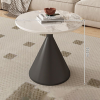 Table basse en métal, style nordique, ensemble de meubles, table ronde moderne, table d'appoint, table à thé, table d'appoint latérale, table basse en marbre blanc de luxe pour salon