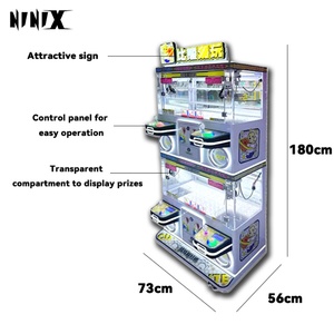 Máquina de garras arcade multinivel con luces LED vibrantes, equipo de entretenimiento interactivo multijugador para la venta de premios en zonas de juego - Product Image 1