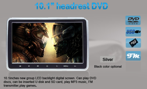 Lecteur <span class=keywords><strong>DVD</strong></span> portable Android 10,1 pouces avec écran tactile à montage privé, moniteur d'appui-tête de <span class=keywords><strong>voiture</strong></span>, divertissement pour siège arrière - Product Image 4