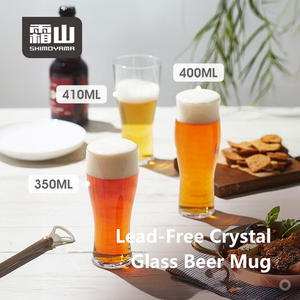 Bicchieri da Birra in Cristallo Trasparente Classici SHIMOYAMA, Bicchieri per Bar e Feste, Senza Piombo, Soffiati a Mano, Bicchieri da Whisky, Tazze da Birra - Product Image 1