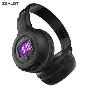 Zealot B570 Blue Tooth plegable Micro manos libres sobre la oreja auriculares inalámbricos con pantalla Lcd auriculares Radio Fm