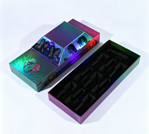 Boîte cadeau cosmétique holographique de luxe en carton ondulé haut de gamme en forme de voiture avec insert en mousse pour rouges à lèvres et crème pour le visage - Product Image 5