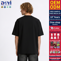 T-shirt DUYI de luxe 100 % coton épais avec broderie papillon colorée, motif graphique streetwear ample à épaules tombantes pour homme