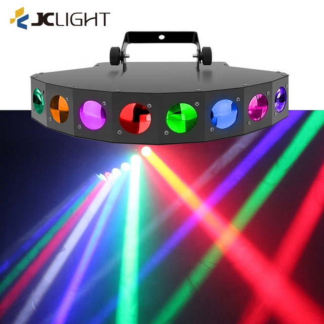High Quality RGBW LED 8 Eyes Beam Effect Lights for KTV Bar DJ Night Club Party Flash Lights