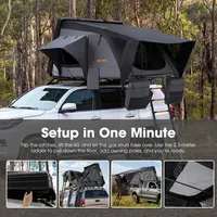 Tente de toit rigide à montage rapide en 1 minute, tente de toit de voiture imperméable pour le camping en pleine nature, les voyages sur route et les excursions tout-terrain