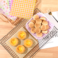 Papier sulfurisé imprimé coloré pour tartes aux œufs, burgers et sandwichs, revêtement PE antiadhésif, qualité alimentaire, logo personnalisé, OEM, vente en gros
