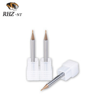 Fraise à queue sphérique en carbure série X, 2 dents, 0,2-4 mm, revêtement TiSiN, 30° de hélice, pour usinage CNC, OEM ODM