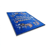Tapis de sol personnalisé avec logo pour café, boulangerie, comptoir de service, coin, impression par transfert thermique, pour file d'attente de livraison à emporter