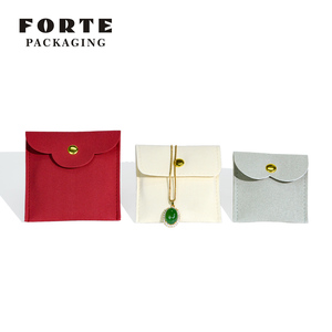 FORTE Best Selling Jewelry Packaging Pouches Jewelry Pouch with logo Ladies <b>Ring</b> <b>Watch</b> Gift Pouch - Product Image 2