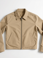 Veste de travail personnalisée en coton et polyester, style classique rétro vintage pour hommes, coupe-vent, fermeture éclair, cargo, bomber, broderie unie