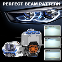 Phare à LED AKE de haute qualité avec lentille de projecteur Bi-LED de 3 pouces avec DRL 112W 6500K 12V pour accessoires automobiles
