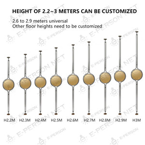 <span class=keywords><strong>Lampada</strong></span> da Terra a <span class=keywords><strong>Soffitto</strong></span> con Altezza Regolabile e Luce Calda - Product Image 2