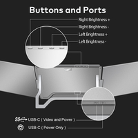 Nouveauté S900 Écran portable rétroéclairé WLED compatible avec plusieurs systèmes pour Windows/MacOS de 12 à 18,5 pouces