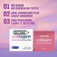 Produits de beauté OEM/ODM pour blanchir la peau et nourrir les ongles, supplément de collagène sans sucre, film oral soluble au collagène pour des cheveux plus épais