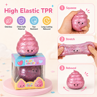 Produit phare : Jouet anti-stress souple et moelleux en forme de caca pailleté, grande taille, en maltose, à rebond lent, mignon, dessin animé, cadeau pour enfants