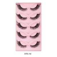Cils effet œil de chat, aspect naturel, faux cils effet renard, légers et vaporeux, en faux vison pour maquillage yeux de poupée, 5 paires/paquet