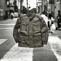 Veste d'hiver unisexe en cuir de vache véritable, style chasse décontracté, noire, col montant, fermeture éclair, à capuche, matelassée, coupe-vent, grande taille, véritable manteau