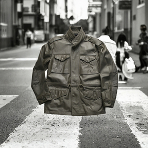 Veste d'hiver décontractée pour homme en cuir de vache véritable, noire, col montant, fermeture éclair, à capuche, matelassée, grande taille, en cuir véritable - Product Image 2