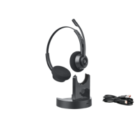 Casques d'ordinateur sans fil professionnels avec microphone, casque supra-auriculaire