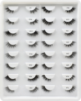 Demi Cils Naturels Fait à la Main Fox Eye Soie Cat Eye Cils Fluffy Wispy D Curl Volume Pestanas Postizas Cils à Bande Complète