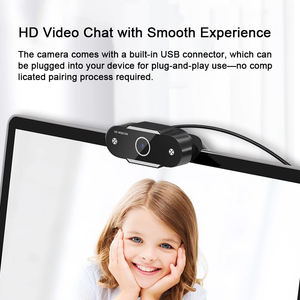 Webcam à mise au point automatique réglable pour la diffusion <span class=keywords><strong>en</strong></span> direct, les vidéoconférences et l'enseignement <span class=keywords><strong>en</strong></span> <span class=keywords><strong>ligne</strong></span> sur <span class=keywords><strong>PC</strong></span>, ordinateur portable et ordinateur de bureau - Product Image 4