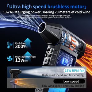 Soplador de Aire Comprimido Industrial Eléctrico de 100000 RPM, Ventilador Turbo Violento sin Escobillas con Pantalla LED/Soplador de Aire de 4 Velocidades/Batería de 4000 mAh - Product Image 2