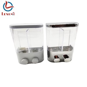 <span class=keywords><strong>Dispensador</strong></span> <span class=keywords><strong>de</strong></span> jabón doble líquido para baño <span class=keywords><strong>de</strong></span> manos <span class=keywords><strong>de</strong></span> plástico <span class=keywords><strong>cromado</strong></span> IProSan 2*400ml - Product Image 1