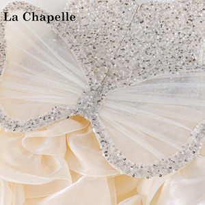 Abito Estivo per Bambine Stile Principessa con Paillettes e Tulle, Lunghezza Media, Collo Rotondo, Senza Maniche, Elegante e alla Moda - Product Image 3