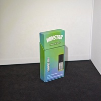 Boîte à cartouches rectangulaire écologique de style cigarette avec rabat magnétique, résistante aux enfants, pour l'emballage de cartouches vides d'huile extraite