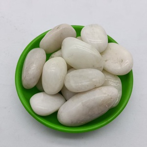 Les usines chinoises proposent des galets blancs polis en gros pour l'aménagement paysager, galets naturels polis. Les prix sont les plus bas. - Product Image 1