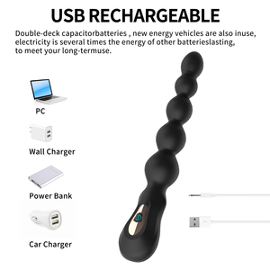 Vibrateur anal en silicone de qualité médicale, télécommande sans fil, 7 fréquences, rotatif, souple, perles anales, <span class=keywords><strong>masseur</strong></span> de la prostate - Product Image 2