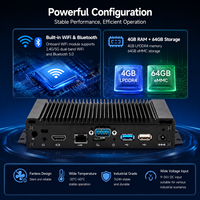Mini PC sin Ventilador RK3576S para Señalización Digital, 4GB RAM, 64GB EMMC, Android 14, Debian 12, NPU AI de 3TOPS, Reproductor Multimedia con Pantalla 4K HDMI