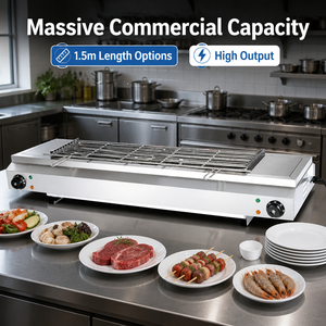Commercial Electric Smokeless BBQ Grill 6kW 7.6kW 9kW for Steak Skewers Chicken Sausage Restaurants Catering and Dealers - Product Image 4