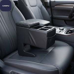 Universal Double Cup Holder PVC Leather <b>Console</b> Armrest Box-CE Certified Large Capacity Enhanced Vehicle Organization Convenient - Product Image 6