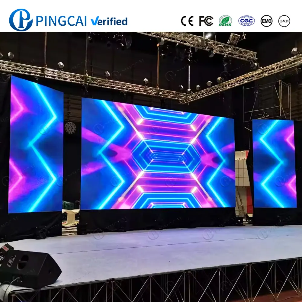 PINGCAI HD wasserdichte hochauflösende bewegliche videowand mit hoher helligkeit miete outdoor led-bildschirm