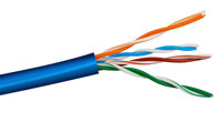 Kabel Jaringan ESEN Micro Cat6A Solid Outdoor FTP Shielded 5.0mm OD 305m Gulungan dalam Kotak dengan Konduktor Tembaga Telanjang