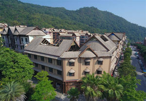 Tuiles de <span class=keywords><strong>feuilles</strong></span> de bambou artificielles traditionnelles en plastique, grandes <span class=keywords><strong>feuilles</strong></span> de palmex, panneau mexicain en chaume, <span class=keywords><strong>feuilles</strong></span> de palmier synthétiques - Product Image 3