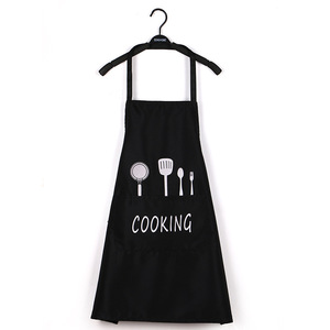 En gros logo Personnalisé Imprimé Poly Coton <span class=keywords><strong>Blanc</strong></span> Noir Promotion <span class=keywords><strong>Cuisine</strong></span> Chef Tablier - Product Image 5